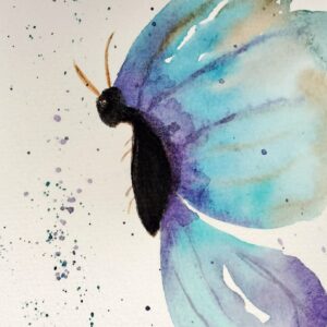 Boho Butterfly Watercolor Whimsical Painting