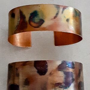 Flame Painted Copper Cuffs
