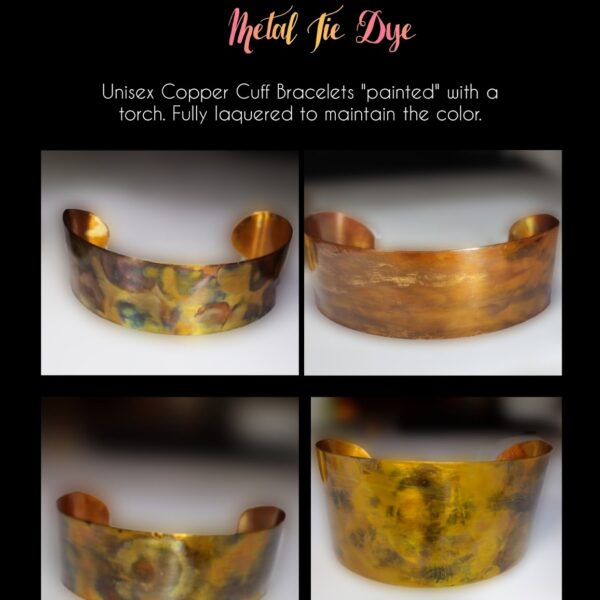 Flame Painted Copper Cuffs - Image 3