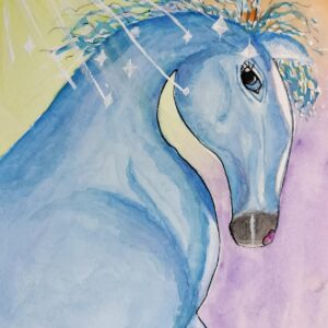 Sparkles Watercolor Whimsical Painting