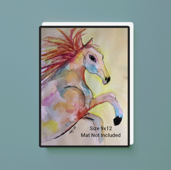 Power In Color - Watercolor Horse Painting - Image 2