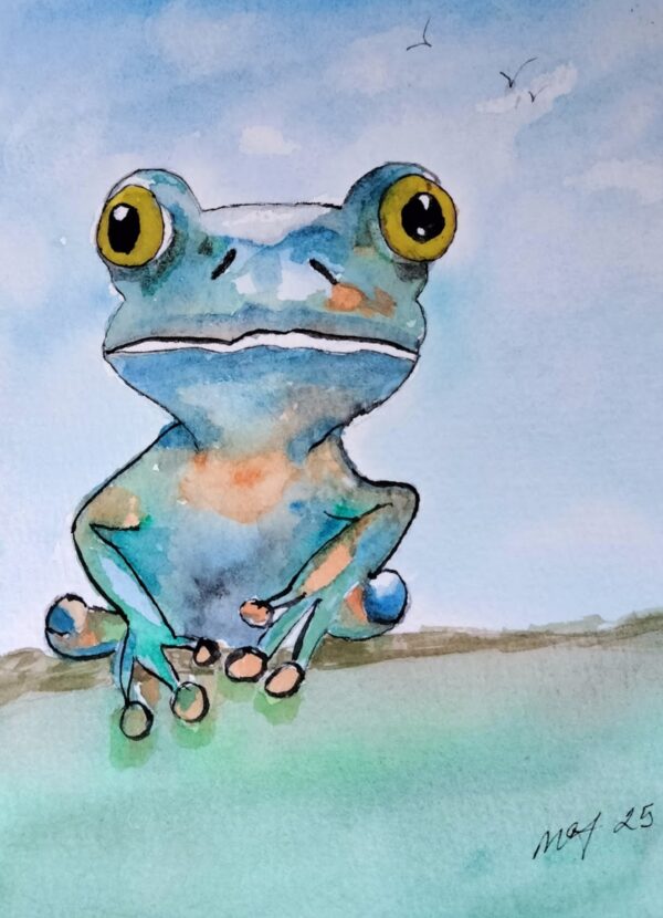 Ferdi Frog Watercolor Print