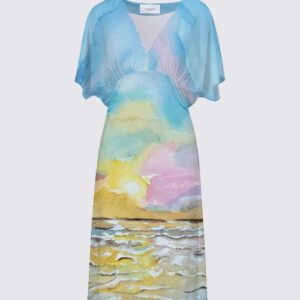 Morning Glow V-Neck Dress