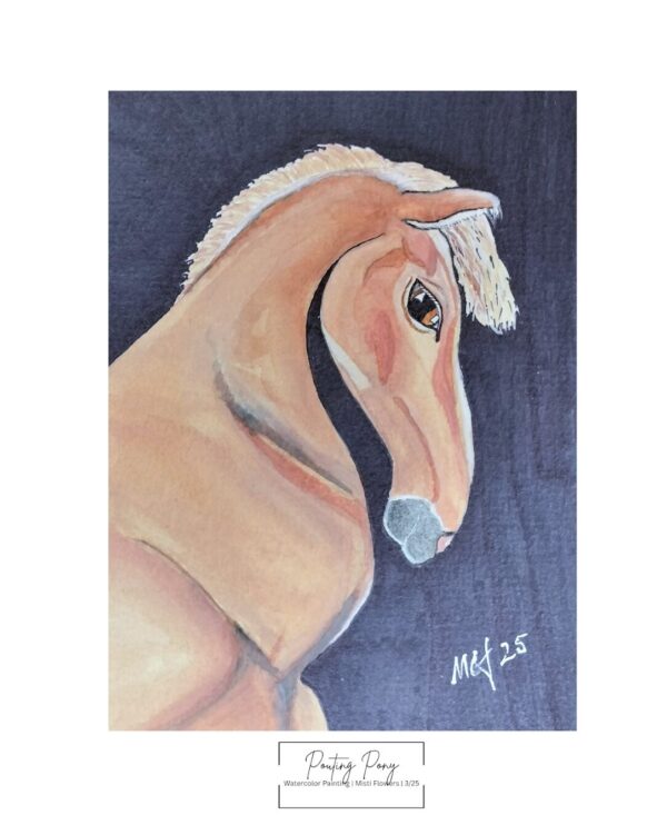 Pouting Pony Watercolor Print