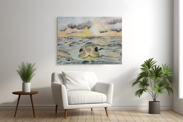 Bobbing Along Print on Canvas - Image 3