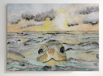 Bobbing Along Print on Canvas