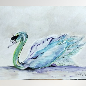 Thalina Swan Print on Canvas