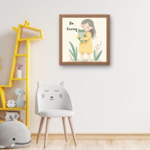Be Loving Children's Illustration Square Print