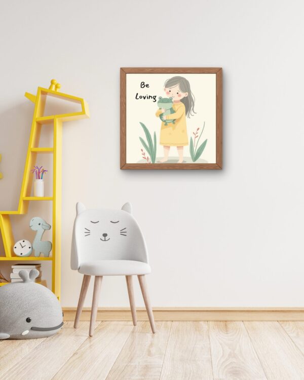 Be Loving Children's Illustration Square Print