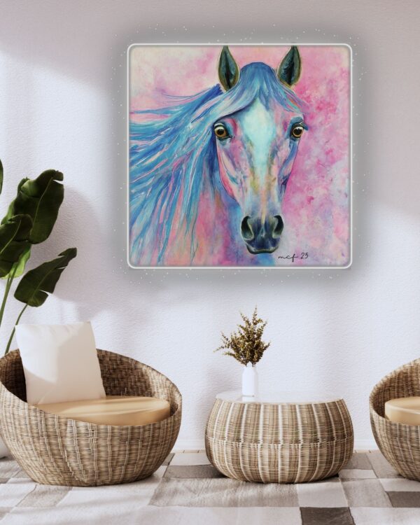 Pastel Proud Watercolor Horse Print - Image 2