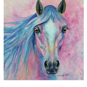 Pastel Proud Watercolor Horse
