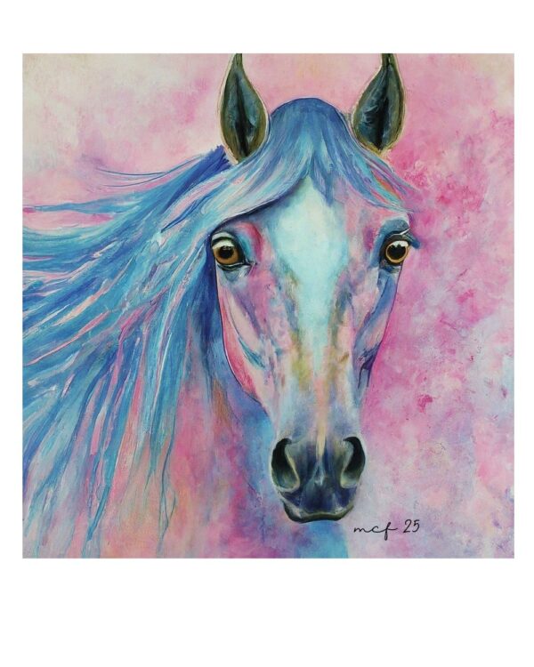 Pastel Proud Watercolor Horse
