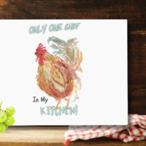 Only One Chef Rooster Platter 12"x9"