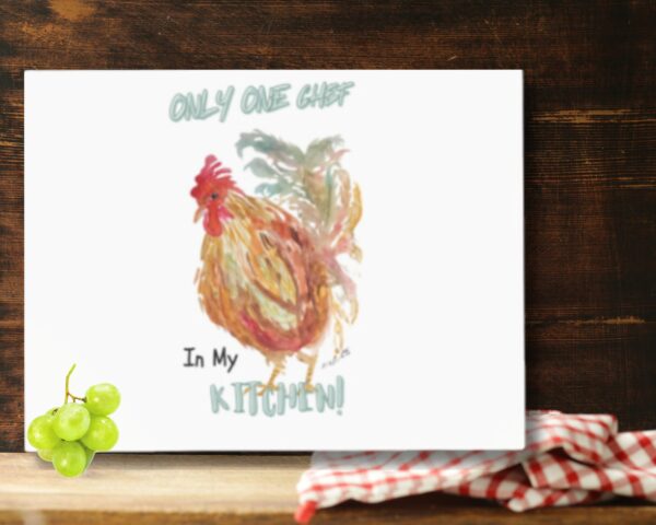 Only One Chef Rooster Platter 12"x9"