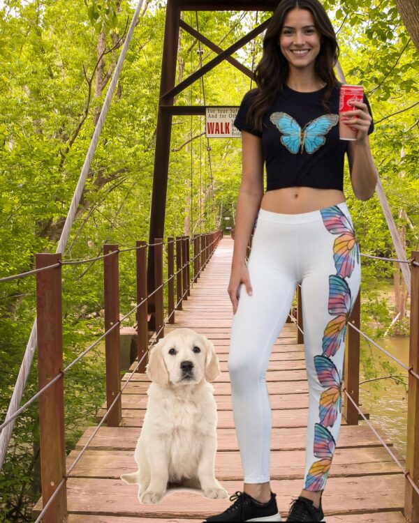 Tie Dye Style Butterfly Leggings - Adult/Teen
