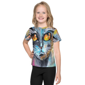 Pop Art Cat Kids Unisex Tee