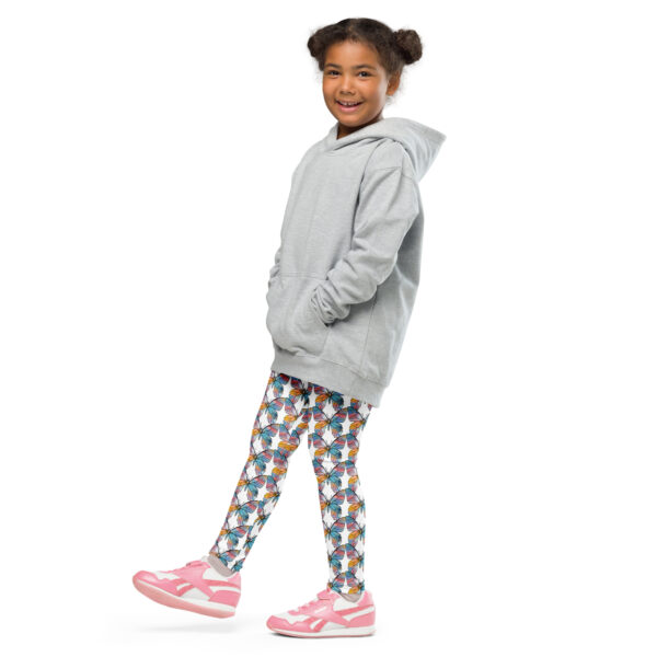 Tie Dye Butterfly Kid's Leggings - Image 3