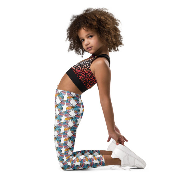Tie Dye Butterfly Kid's Leggings - Image 4