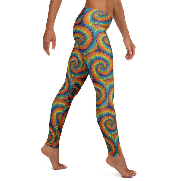Sunshine Spiral Tie Dye Style Leggings - Image 3