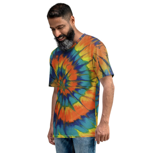 Sunshine Spiral Tie Dye Style Unisex Tee - Image 3