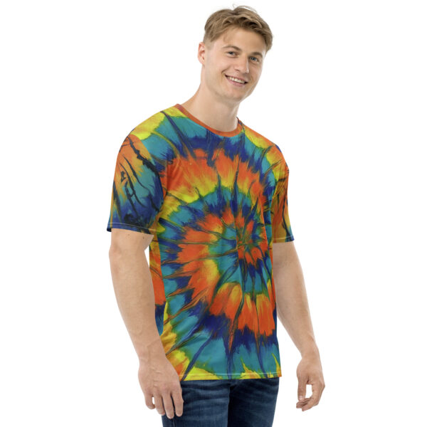 Sunshine Spiral Tie Dye Style Unisex Tee - Image 2