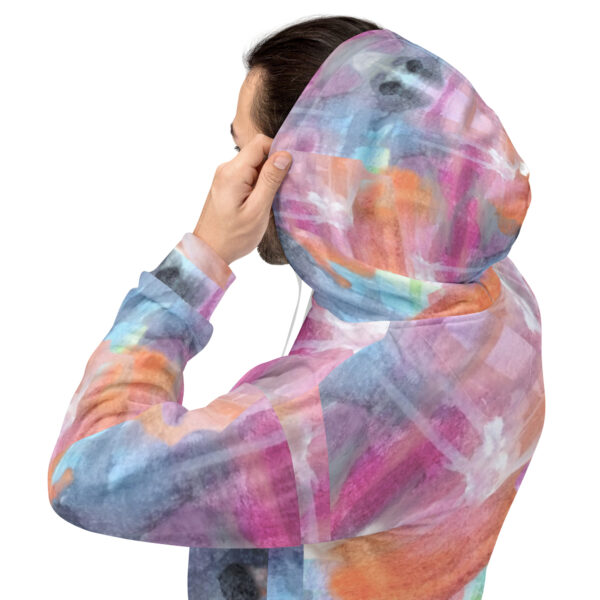 Abstract Multi-Color Unisex Hoodie - Image 6