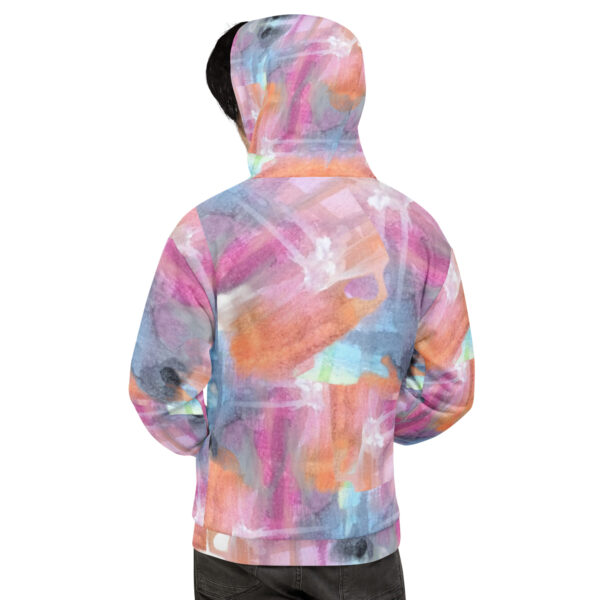 Abstract Multi-Color Unisex Hoodie - Image 5