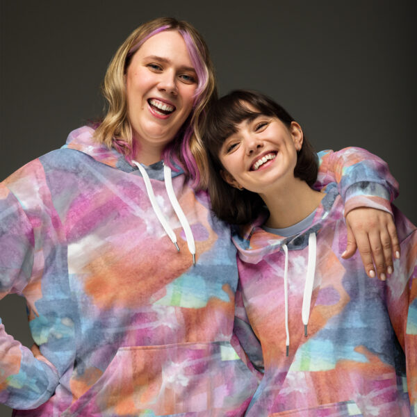 Abstract Multi-Color Unisex Hoodie - Image 3