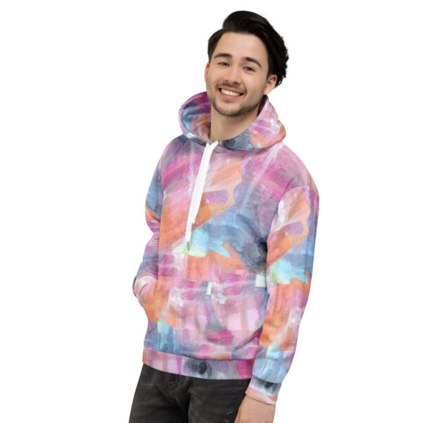 Abstract Multi-Color Unisex Hoodie - Image 7