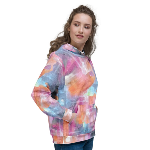 Abstract Multi-Color Unisex Hoodie - Image 2