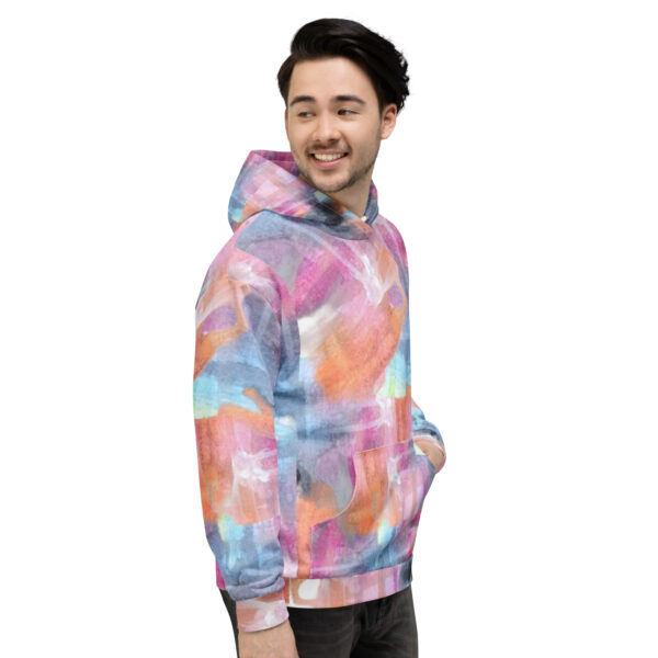 Abstract Multi-Color Unisex Hoodie - Image 8