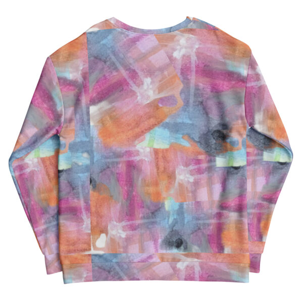 Abstract Multi-Color Unisex Sweatshirt - Image 2