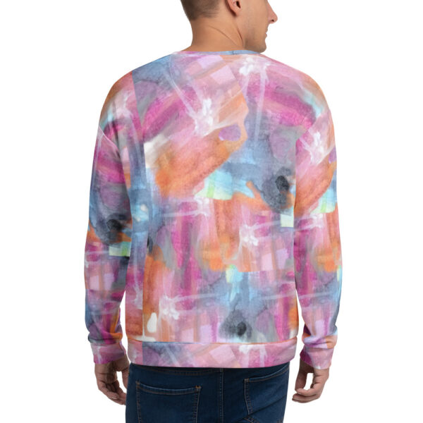 Abstract Multi-Color Unisex Sweatshirt - Image 7