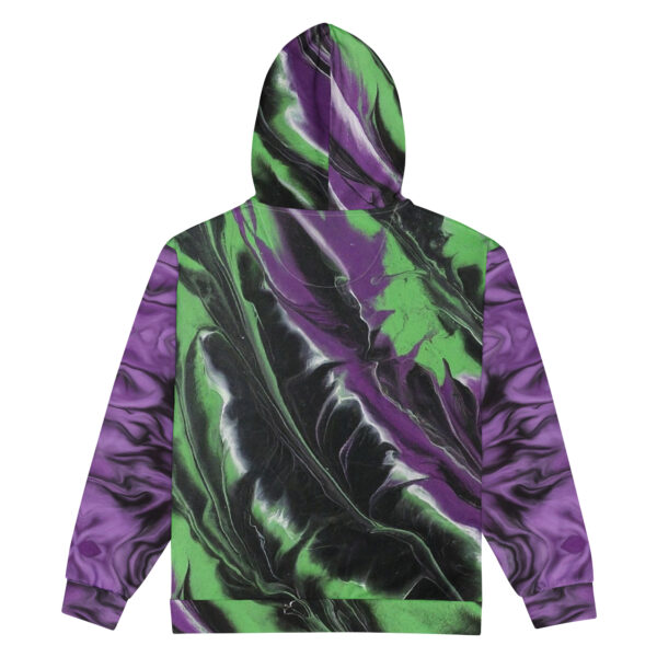 Mystic Tie Dye Style Unisex Zip-up Hoodie - Image 5