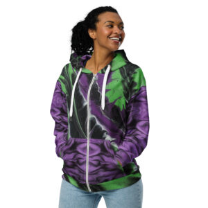 Mystic Tie Dye Style Unisex Zip-up Hoodie