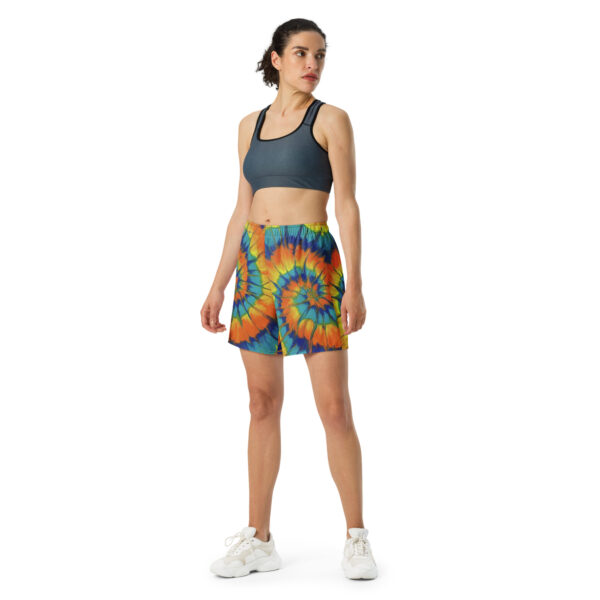 Sunshine Spiral Tie Dye Style Unisex Shorts - Image 3