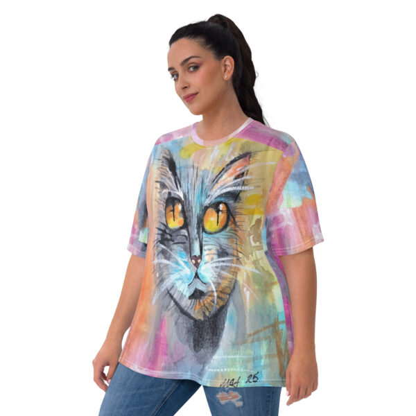 Pop Art Cat Full Spectrum Tee - Image 2