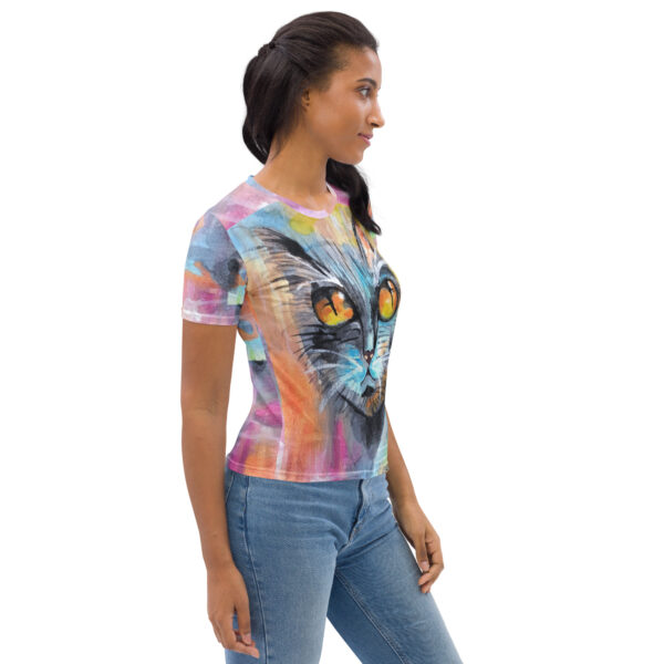 Pop Art Cat Full Spectrum Tee - Image 3