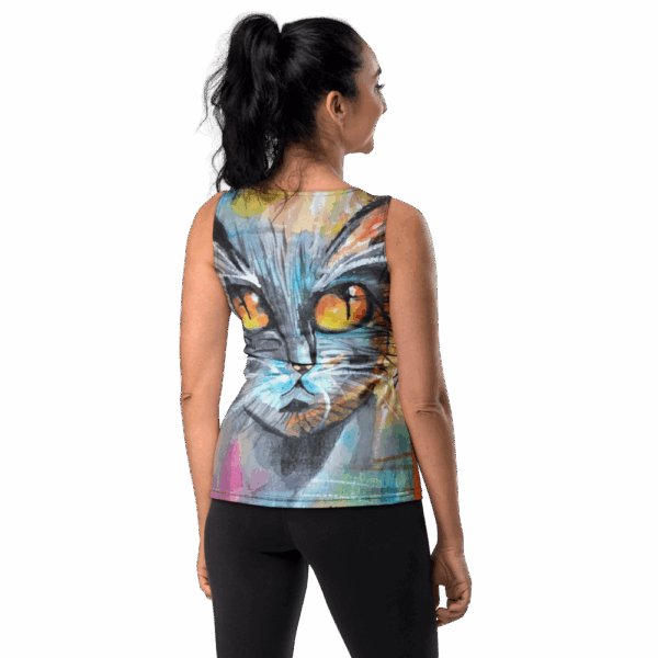 Pop Art Cat Women’s Tank Top - Image 2