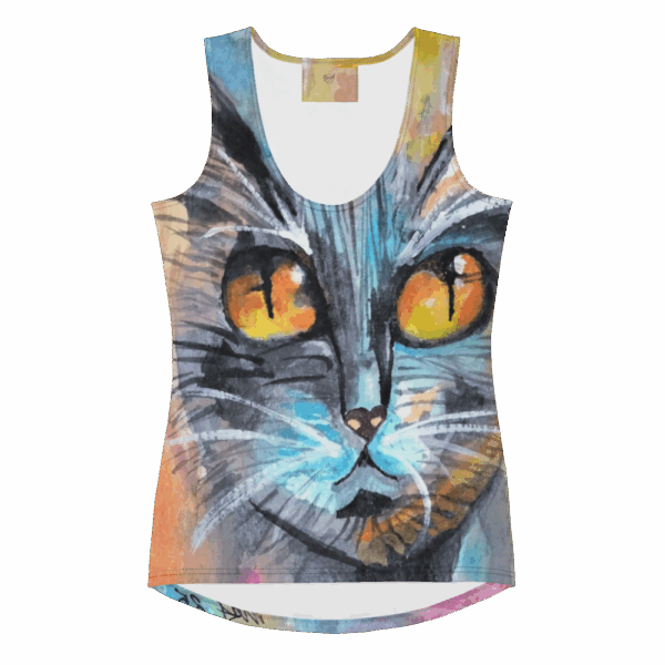 Pop Art Cat Women’s Tank Top