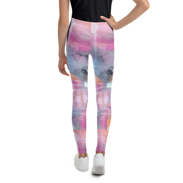 Abstract Multi-Color Youth Leggings - Image 3