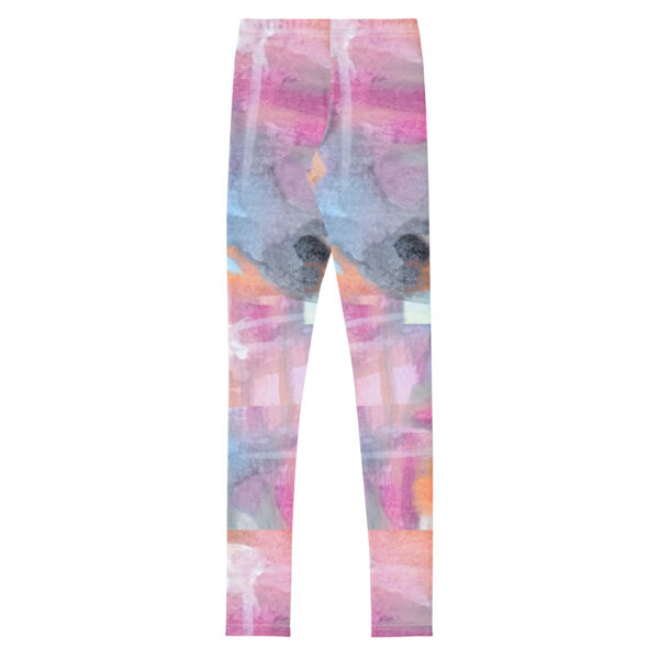 Abstract Multi-Color Youth Leggings - Image 5