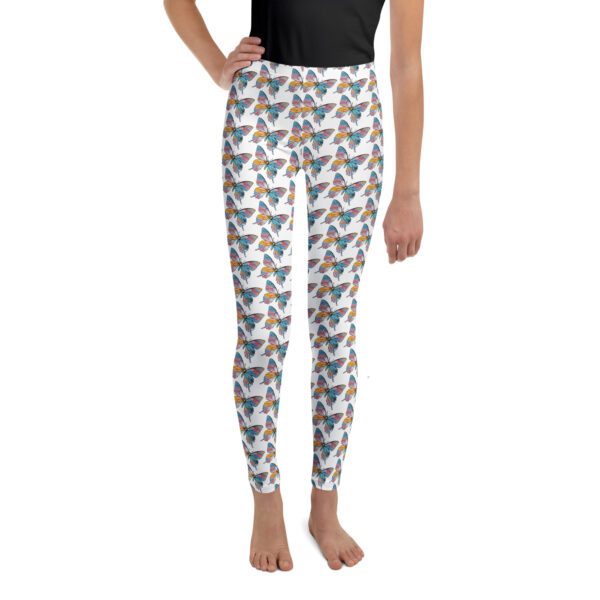 Tie Dye Butterfly Teen Leggings - Image 2