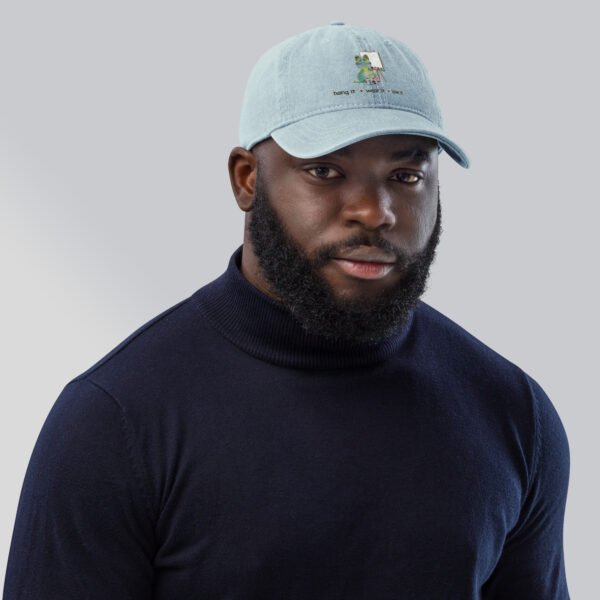 Hang It-Wear It- Love It Embroidered Denim Hat - Unisex - Image 3