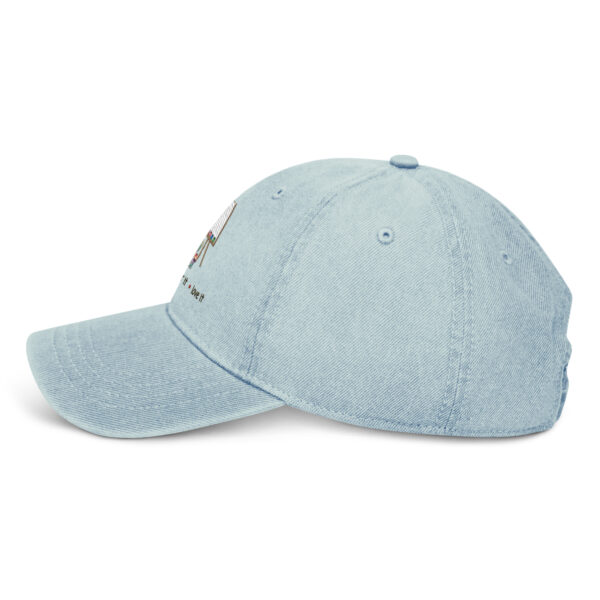 Hang It-Wear It- Love It Embroidered Denim Hat - Unisex - Image 5