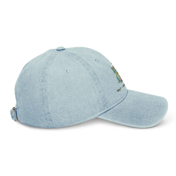 Hang It-Wear It- Love It Embroidered Denim Hat - Unisex - Image 7