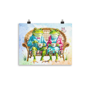 Tea Time Frog Print