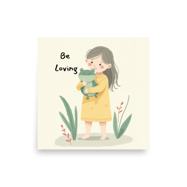 Be Loving Children's Illustration Square Print - Image 2