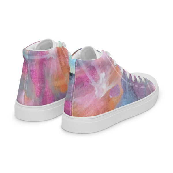 Abstract Multi-Color Unisex High Top Canvas Shoes - Image 11