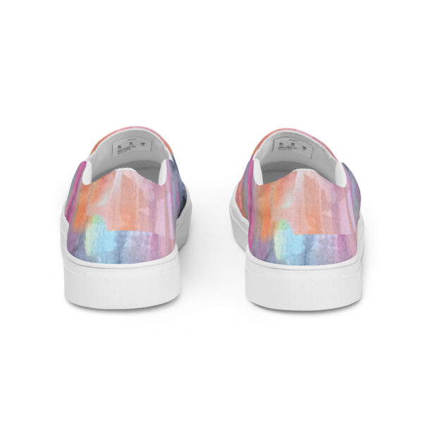 Abstract Multi-color Unisex Canvas Shoes - Image 4